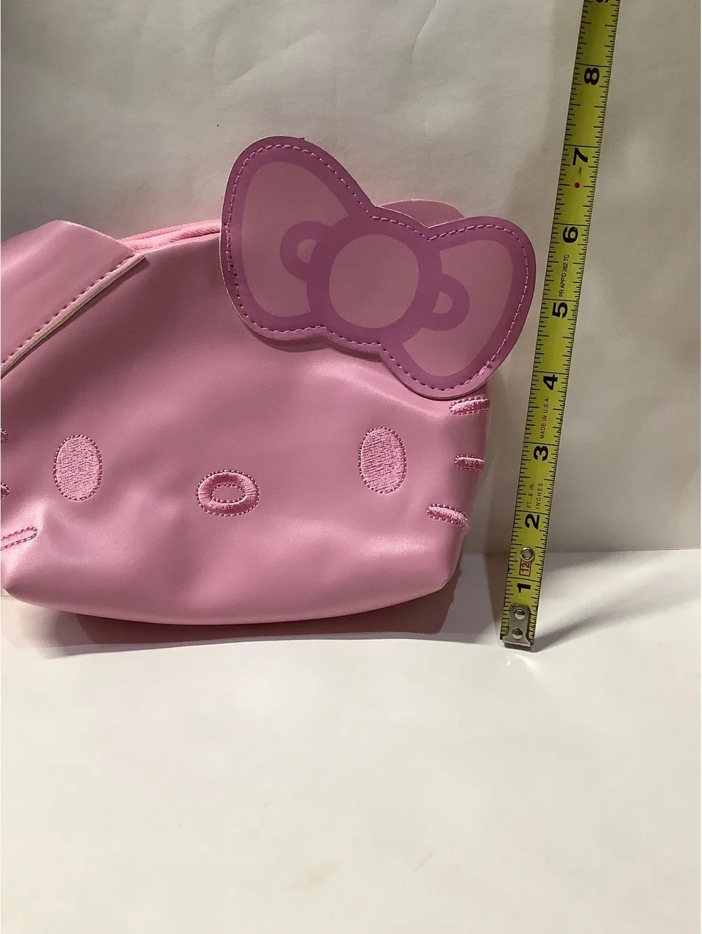 Hello Kitty Pink Makeup Pouch with Bow and Cat Ear Design